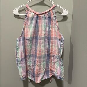 J. Crew Factory Multicolor Plaid Tank Top